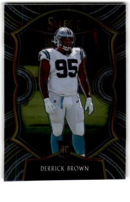 2020 Panini Select Derrick Brown Rookie #87 Carolina Panthers - Image 1 of 2