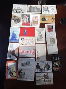 Vintage Post Card Lot With Stamps Early 1900’s Lot 2