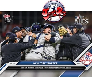 NEW YORK YANKEES AMERICAN LEAGUE CHAMPIONS 2024 MLB TOPPS NOW 856 - Foto 1 di 2