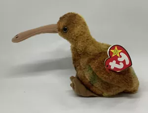 Ty Original Beanie Baby BEAK the Kiwi Bird 1998 Retired Mint w/Errors RARE - Picture 1 of 8