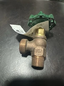 NEW ARROWHEAD BRASS 221LF BRASS 1/2" MIP X 3/4 MALE HOSE BOILER DRAIN VALVE USA - Picture 1 of 5