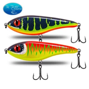 Lure 90mm/120mm/150mm Slow Sinking jerkbait pike slider Bass fishing lure New - Picture 1 of 36