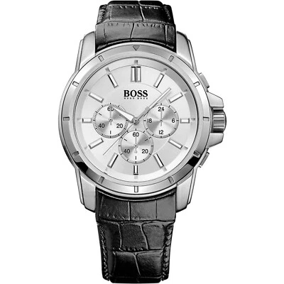 NUEVO RELOJ ANALÓGICO HUGO BOSS 1512927 CRONÓGRAFO CUARZO HOMBRE PLATA CUERO Foto 1 de 4