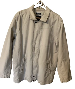 Vintage Nautica Chore Jacke Stepp Flanell gefüttert Mantel Reißverschluss Gr. XL beige - Bild 1 von 6
