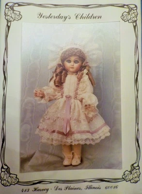 De colección 1990 "Niños de ayer" BS-197 vestido y patrón de sombrero para muñeca 27-28" UC Foto 1 de 4