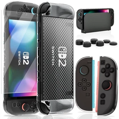 可坞站保护套 硬 PC 保护壳 +TPU 握把保护套 适用于任天堂 Switch 2 — 第 1/4 张图片