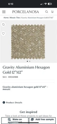 L’Antic Colonial “Gravity” Mosaic Hexagon Tile 12 X 12 (10 Available) - Image 1 of 4