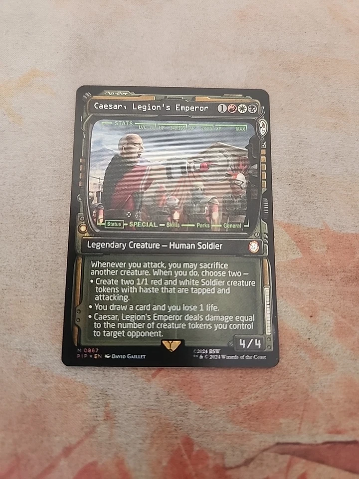Caesar, Legion's Emperor Showcase Surge Foil Universes Beyond Fallout MTG NM - Image 1 of 1