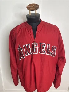 Vintage Authentic Makestic ANGELES Baseball 1/4 Zip Pullover Jacket Size XL - Picture 1 of 10