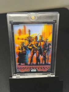 2023 Topps Star Wars Flagship Lenticular 3D Poster Art Holograms HC-7 Fett ESB - Picture 1 of 2