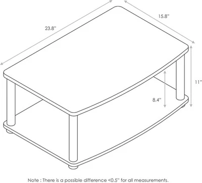 Turn-N-Tube No Tools 2-Tier Elevated TV Stand Plastic round Tube, Espresso/Black - Image 1 of 4