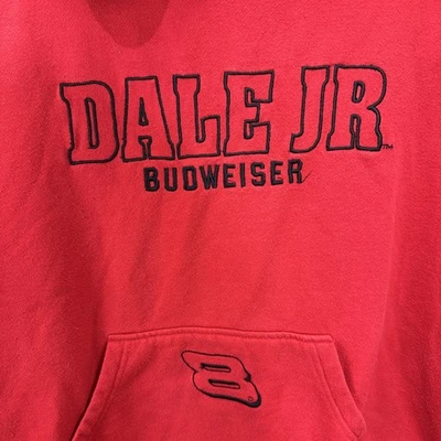 NASCAR Dale Earnhardt Jr. Budweiser Sudadera con Capucha Talla XL Ganadores Círculo Carreras Rojo Foto 1 de 4
