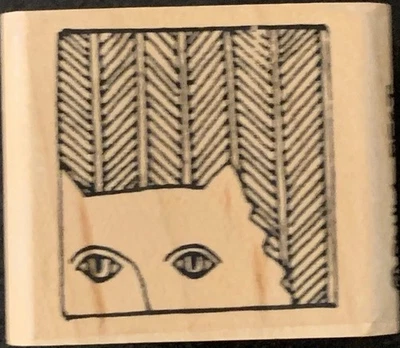 Paula Best Cat - Diagonal Lines Rubber Stamp Foto 1 de 3