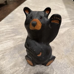 Big Sky Bear (Mikey) raro Jeff Fleming Big Sky Carvers orso nero che ondeggia 13" - Foto 1 di 13