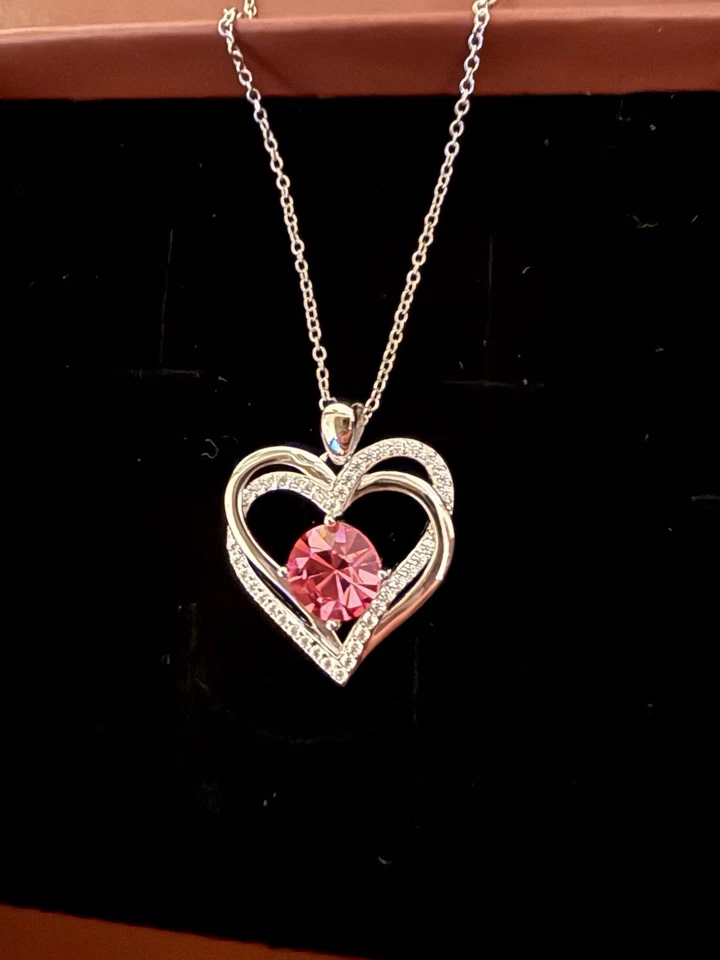 Rafaela Donata Kette Anhänger Sterling Silber Swarovski® pink Zirkonia weiß - Bild 1 von 4