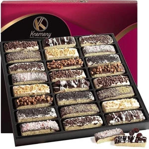 Nut Cravings Kremery - Gourmet Covered Biscotti Cookies Gift Basket (24 Count) - Picture 1 of 9