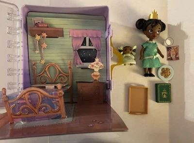 HTF Rare Retired Disney Animator's Collection Tiana Mini Doll Playset Incomplete - Image 1 of 4