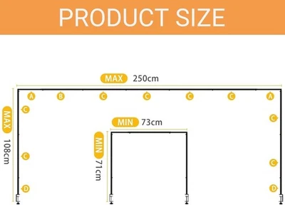 Over The Table Rod Stand with Clamps, Adjustable Table Arch Stand, 44.9''-126'' - image 1 of 4