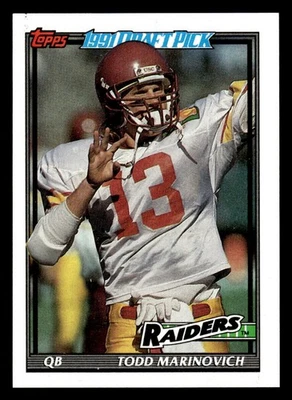 Todd Marinovich 1991 Topps #83 RC - Image 1 of 2