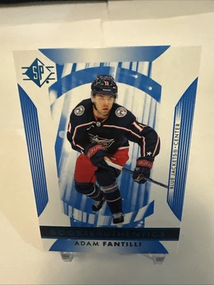 2023-24 Upper Deck SP #107 Adam Fantilli Blue RC Columbus Blue Jackets - Image 1 of 4
