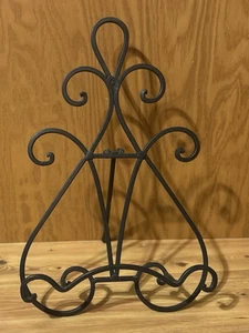 Schwerer Schmiedeeisen Kunst/Bilderrahmen Display Ständer Staffelei Ständer 14,5" hoch - Bild 1 von 8