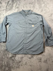 Carhartt Force Ridgefield Shirt Mens XL Gray Vented Mesh Zipper Pocket 102418 - Picture 1 of 16