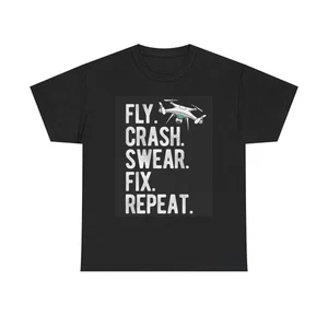 Divertida Camiseta Piloto Drone Gráfico Volador Unisex Camiseta Algodón Pesado - Imagen 1 de 5
