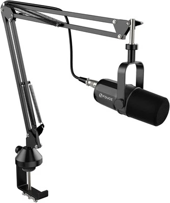 Dynamisches XLR Mikrofon-Set mit verstellbarem Tischständer & 2m Kabel für - Bild 1 von 4