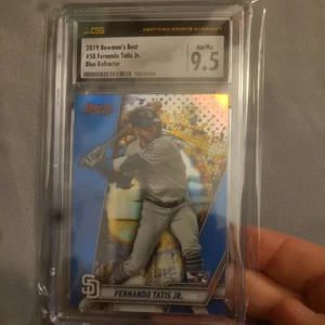 2019 Bowman's Best Fernando Tatis Rookie RC #58 Blue Refractor #/150 CSG 9.5 🔥 - Picture 1 of 3