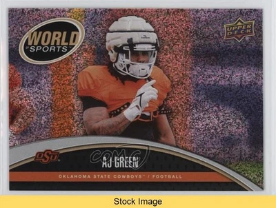 2025 Upper Deck World of Sports Lámina Arco Iris Moteada AJ Verde Novato RC LEER Foto 1 de 3
