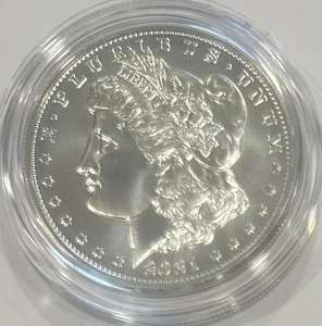 Moneda de dólar Morgan de plata de Estados Unidos 2021-O privada sin circular (OGP y certificado de autenticidad) - Imagen 1 de 4
