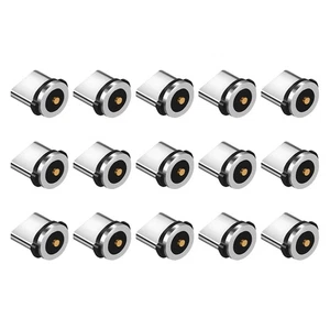 Set 2 Cavi di Ricarica Magnetici Testa Tonda Componente Attacchi Usb-c - Foto 1 di 12