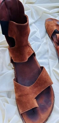 Sandalias Gladiador Arche LN Marrón Gamuza Óxido Recorte Cremallera 37 6 EXC Foto 1 de 4