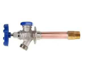 Valvola a bauletto idrante da parete antigelo 1/2" FIP x 3/4" MHT x 12" rompighiaccio - Foto 1 di 2