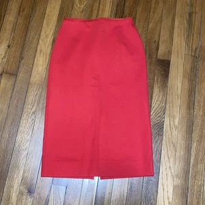 Falda Lápiz Clásica Recta Midi BODEN Hampshire Ponte Rojo Brillante Talla US 2 - Imagen 1 de 4