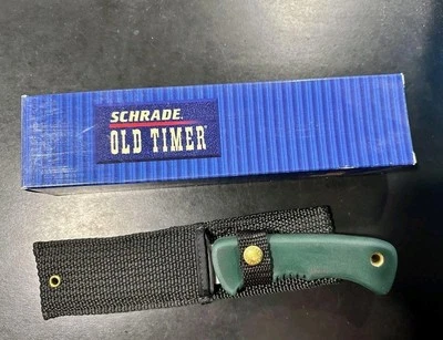 Schrade EE. UU. Antiguo Temporizador Hoja Corredor Gut Gancho 1430T Con Funda y Caja Nuevo Foto 1 de 4