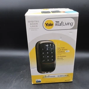 Yale Security Real Living B1L Catenaccio a pulsante senza chiave con onda Z - Bronzo - Foto 1 di 9