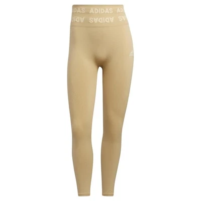 adidas Womens AEROKNIT High Rise 7/​8 Tight Leggings - Brown / XS - Image 1 of 3