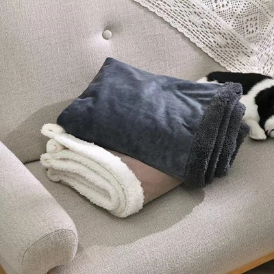 Waterproof Warm Soft Fleece Pet Blanket Large Cat Dog Kennel Bed Mat Pad Cushion - Image 1 of 4
