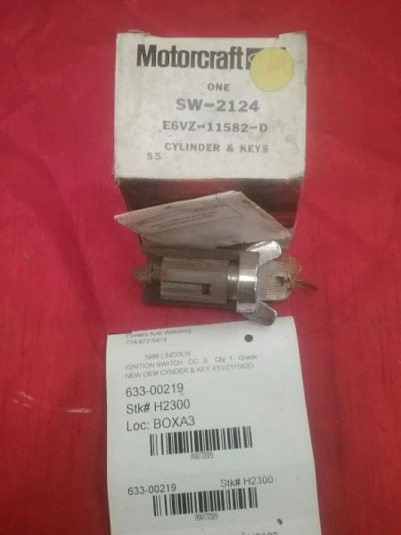 Ignition Switch Fits 80-93 COUGAR 772325 - Image 1 of 1