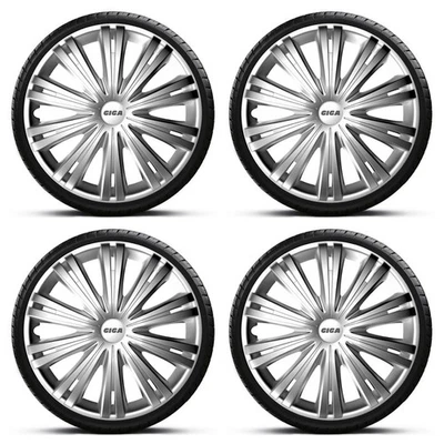 Wheel Trims 14" Silver Hub Caps Wheel Covers Giga Fits Skoda Citigo - Image 1 of 4