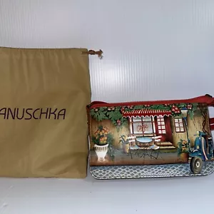 Organizer a tracolla Anuschka in pelle dipinta a mano Le Cafe nuovo - Foto 1 di 9