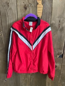 Pink Victoria Secret's Zip-Up Jacket Red/White Size M/L - Picture 1 of 3