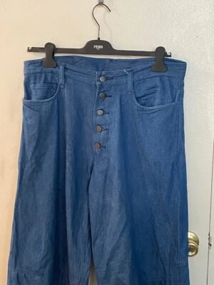 Calças shorts bordadas masculinas CHRISTOPHER NEMETH (algodão/linho) tamanho M - Imagem 1 de 4