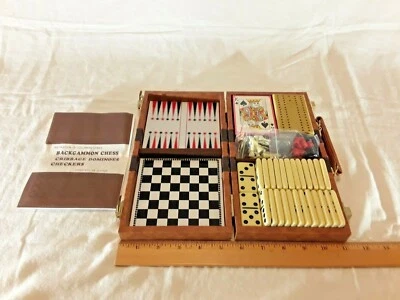 VTG 6-in-1 Travel Game Set, Chess, Checkers,Backgammon,Dominoes,Cards,& Cribbage - Image 1 of 4