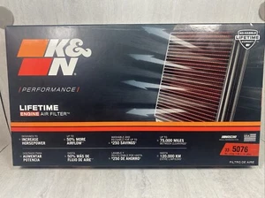 K&N 33-5076 Hi-Flow Air Intake Filter for 2018-2024 Jeep Wrangler JL 2.0T & 3.6L - Picture 1 of 2