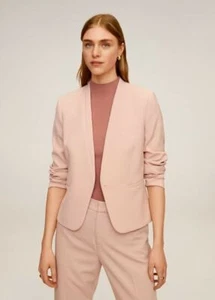 Nuevo con etiquetas Mango Mujer Cuello Satinado Crepe Blazer Talla 14 Precio de venta sugerido por el fabricante £49.99 - Imagen 1 de 9