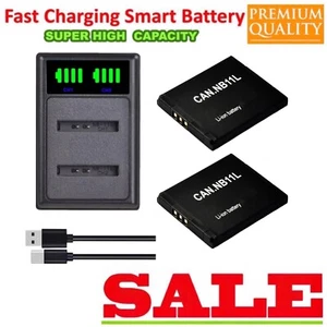 2x NB-11L Battery + Dual Charger for Canon CB-2LDC 2LDC CB-2LDE A3500 A4000IS - Picture 1 of 6
