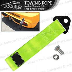 280MM HIGH STRENGTH UNIVERSAL JDM RACING SPORTS NYLON TOW STRAP TOW HOOK - Picture 1 of 8