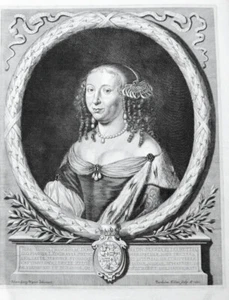 1680 Marie Elisabeth of Schleswig-Holstein-Gottorf copperplate portrait Kilian - Picture 1 of 1
